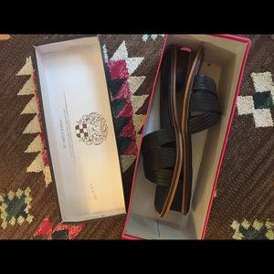 Vince Camuto Black Leather Sandals